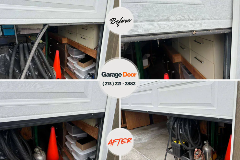 Before and after: garage door repair North Tonawanda, NY